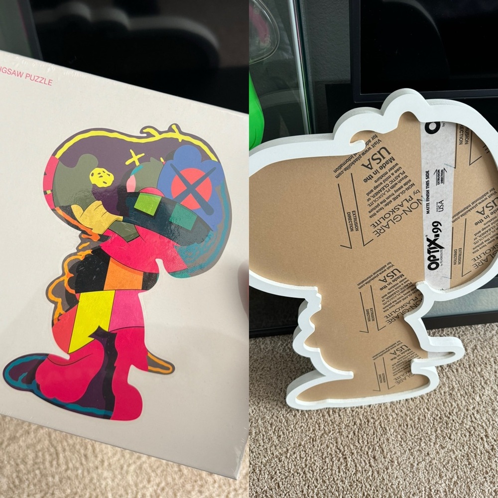 KAWS Isolation Tower Puzzle & Plexiglass Frame